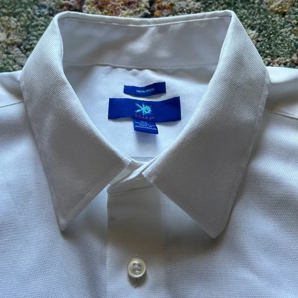 EGARA MENS WHITE NON-IRON COTTON DRESS SHIRT IN SZ XL…100% NON-IRON COTTON…NICE! - Picture 3 of 7